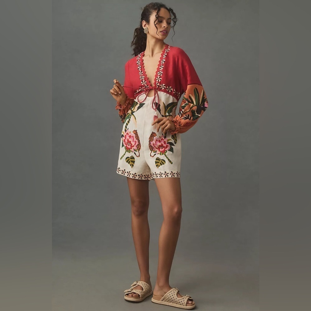 Farm Rio Long-Sleeve Romper